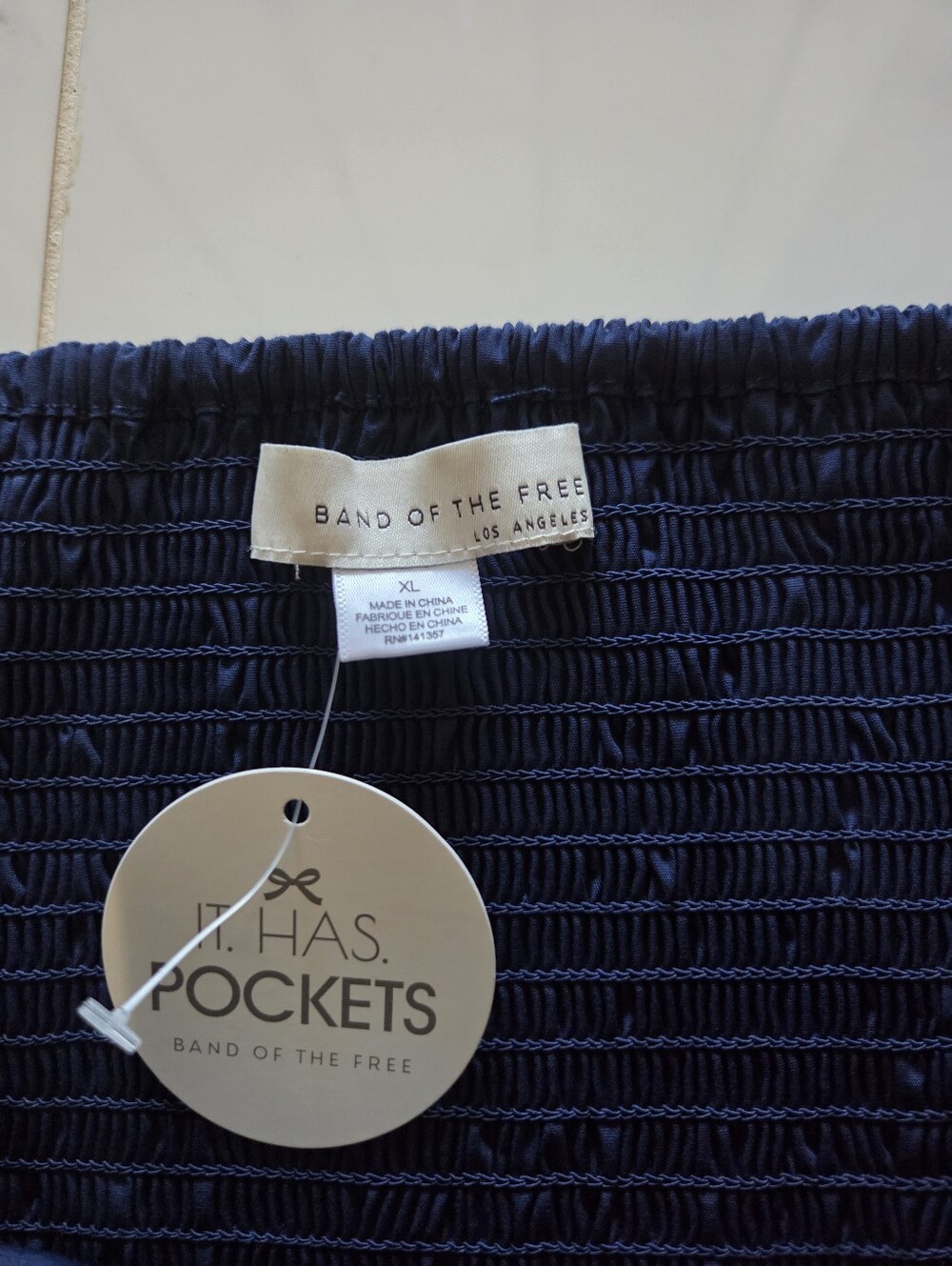 Band Of The Free Strapless Navy XL NWT Midi Dress - Picture 8 of 15